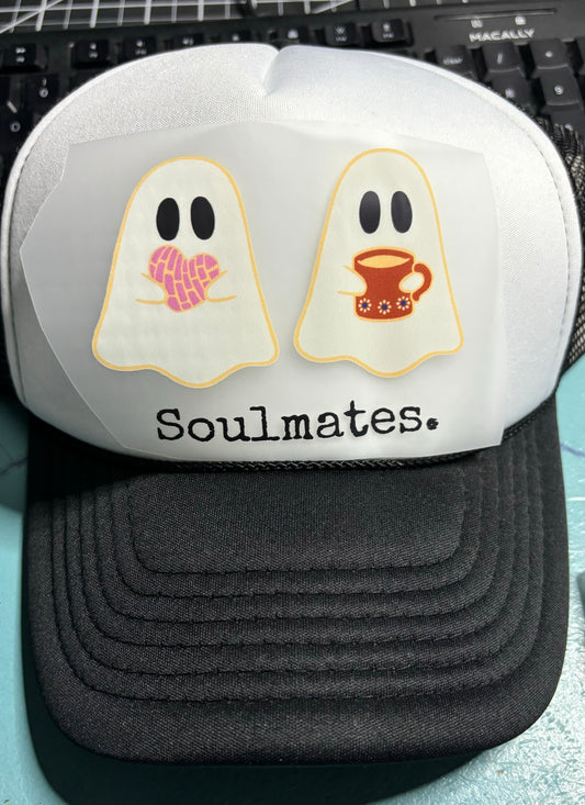Soulmates Ghosts with Cafecito and Conchas Trucker Hat