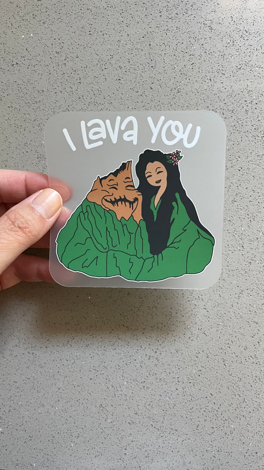 I Lava You Inspired Sticker