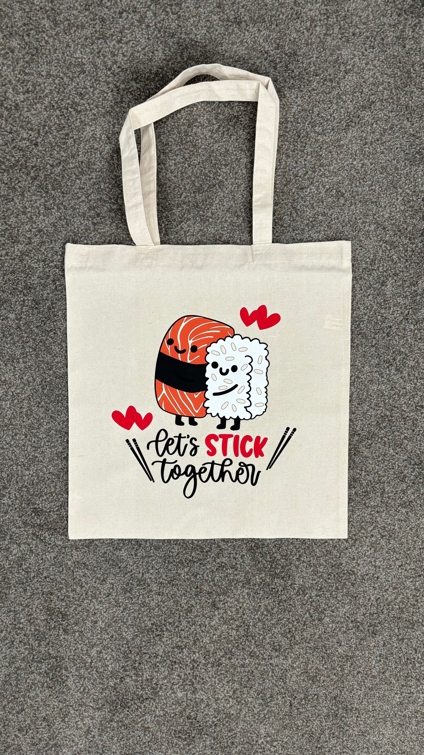 Stick Together Sushi Tote bag