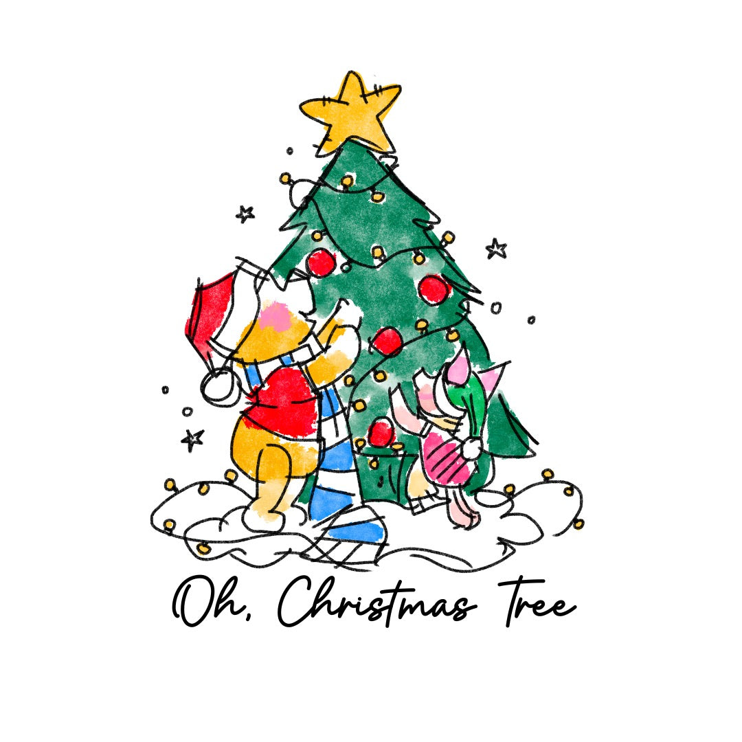 Oh Christmas Tree Pooh Adult Shirt