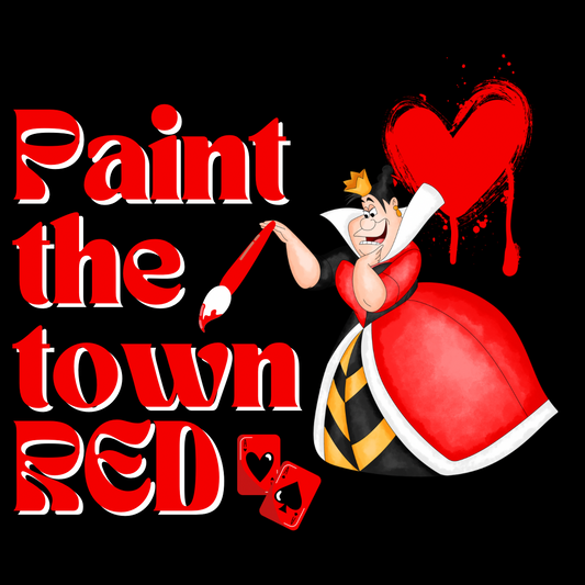 Evil Queen Paint the Town Red Adult shirt