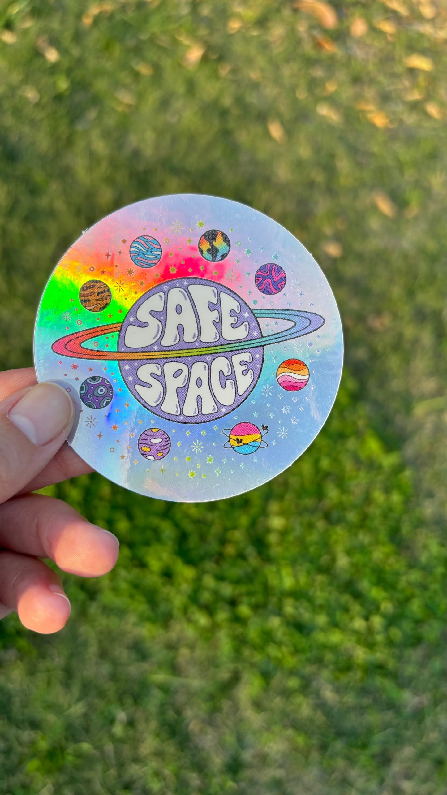 Safe Space Holographic Sticker