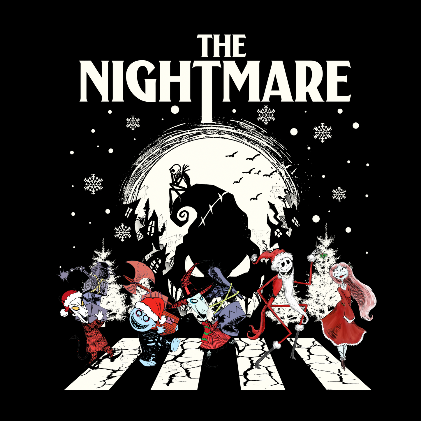 Nightmare Before Christmas Abbey Road Inspired Adult Sweatshirt