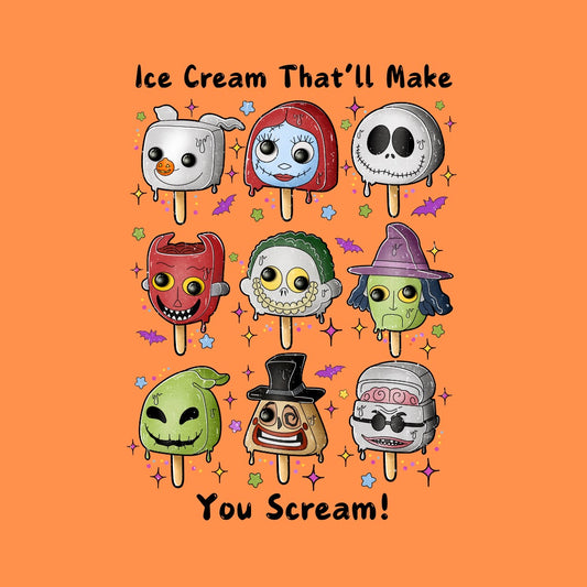 Nightmare Before Christmas Ice Cream Adult Shirt