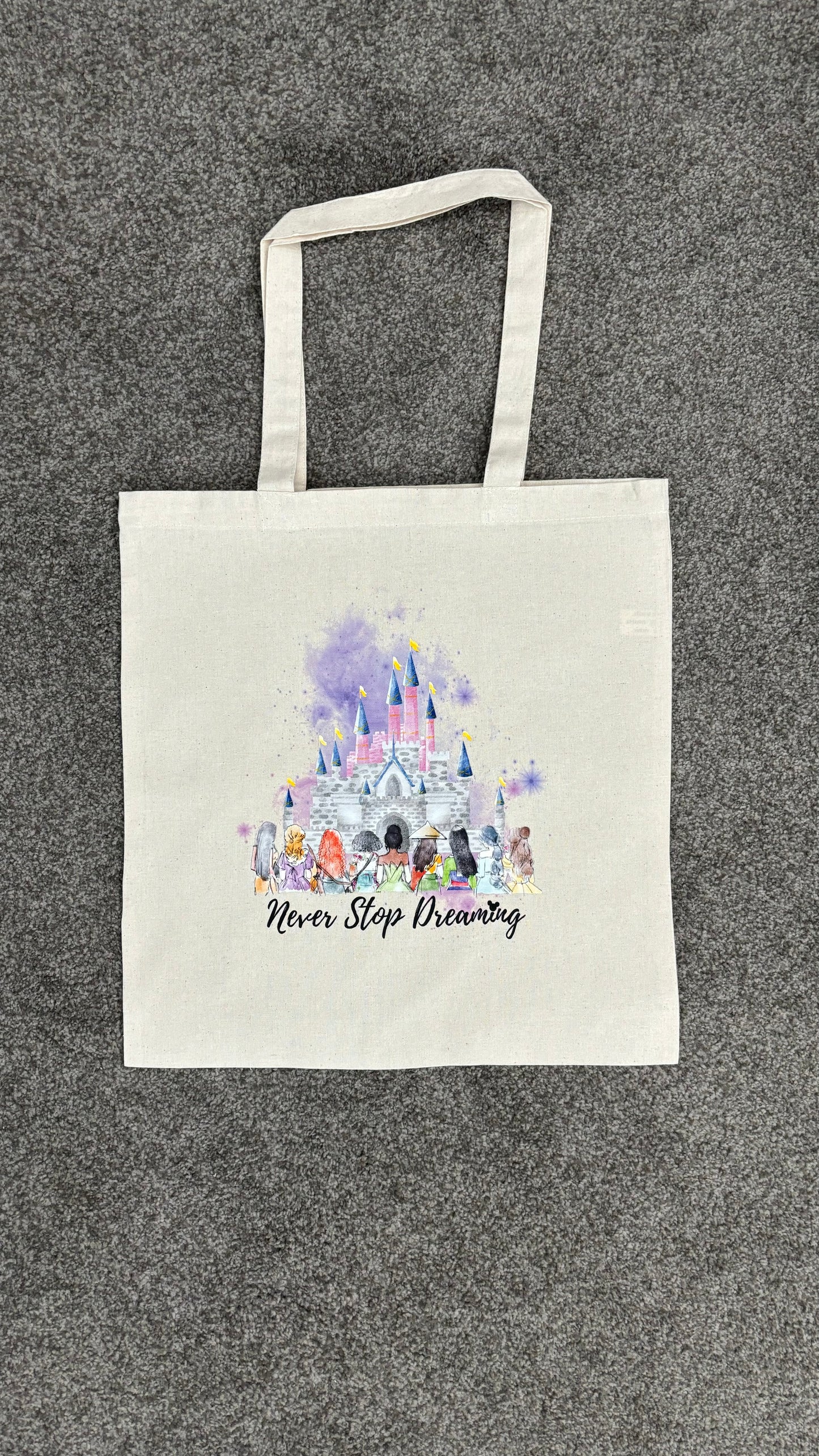 Never Stop Dreaming Princesses Tote bag