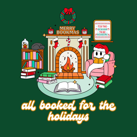 All Booked for the holidays ghost Adult Shirt