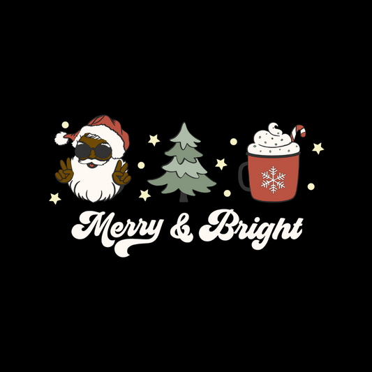 Merry and Bright Retro Adult Shirt