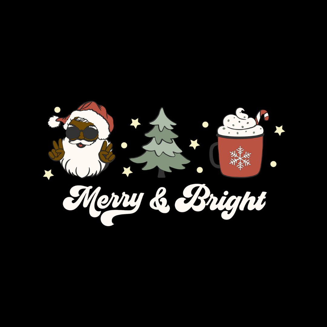 Merry and Bright Retro Adult Sweatshirt