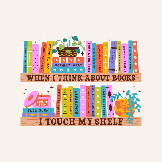 Touch My Shelf Book Adult Shirt