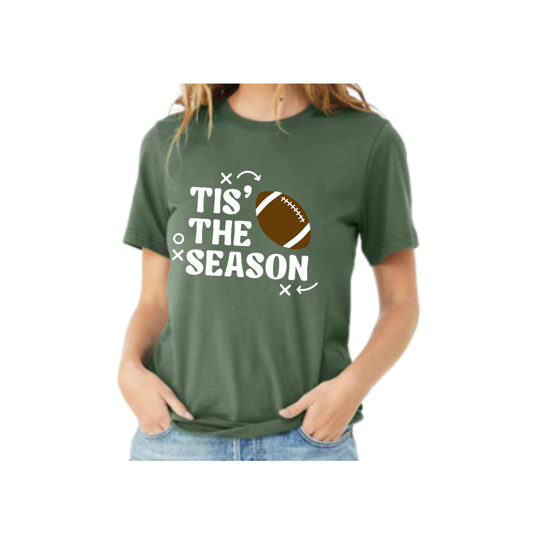 Tis The Season Football Adult Shirt