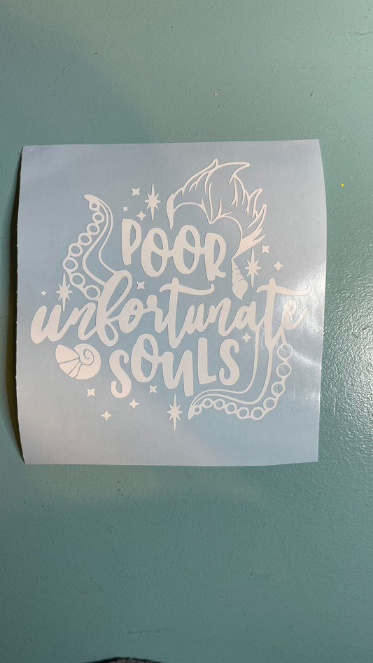 Disney Inspired Ursula Poor Unfortunate Souls decal