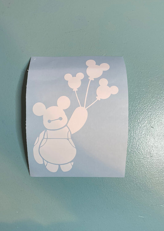 Disney Inspired Baymax Mickey Ears and Mickey Balloons decal