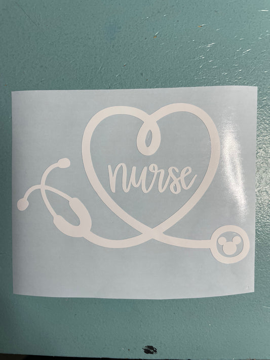 Disney Inspired Nurse Stethoscope Decal